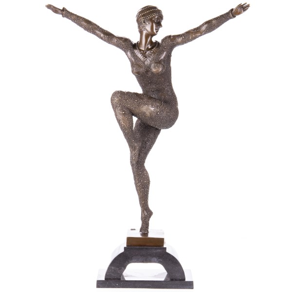 Art Deco Bronzefigur Tänzerin "Kapurthala" nach D.H.Chiparus BT674