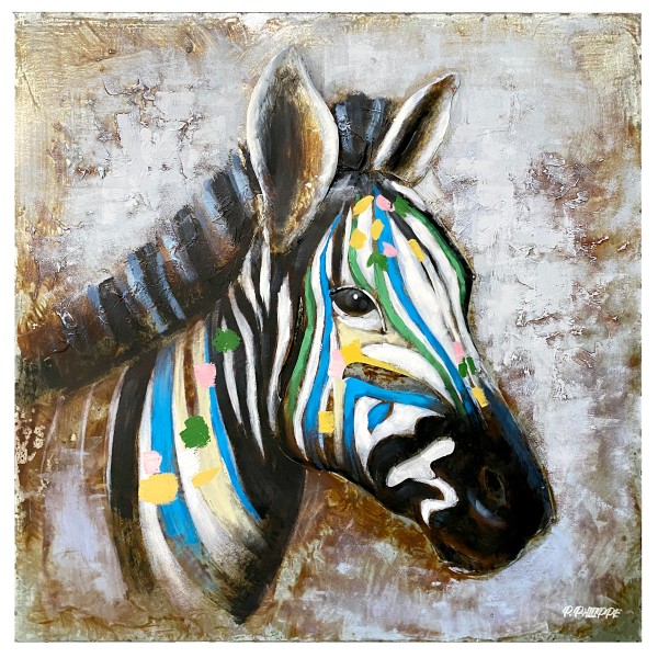 3D Metallbild Zebra MG119