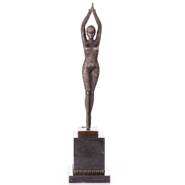 Art Deco Bronzefigur Tänzerin "Starfish Dancer" nach D.H.Chiparus BT223