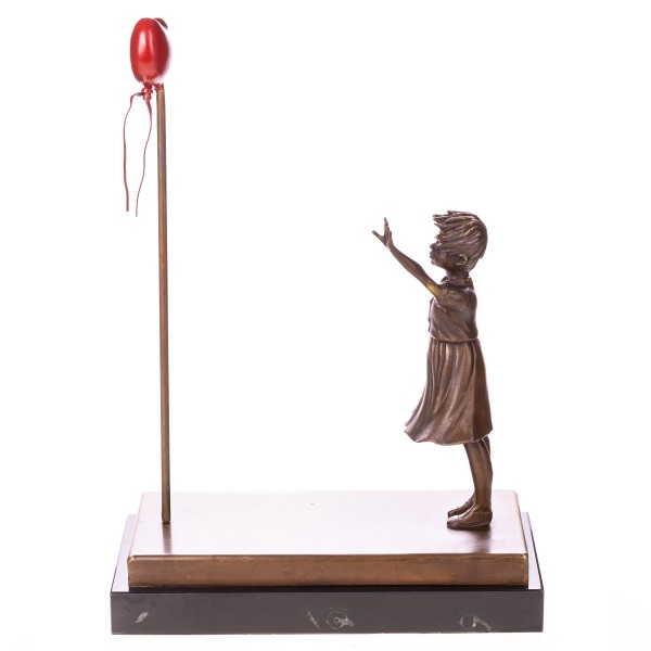 Bronzefigur Mädchen mit Luftballon "Balloon Girl" nach Banksy YB767