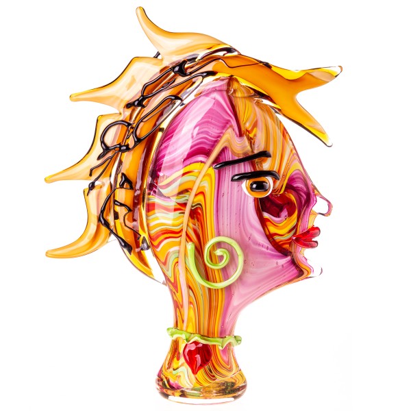 Murano-Stil Glas Skulptur Gesicht GL1456