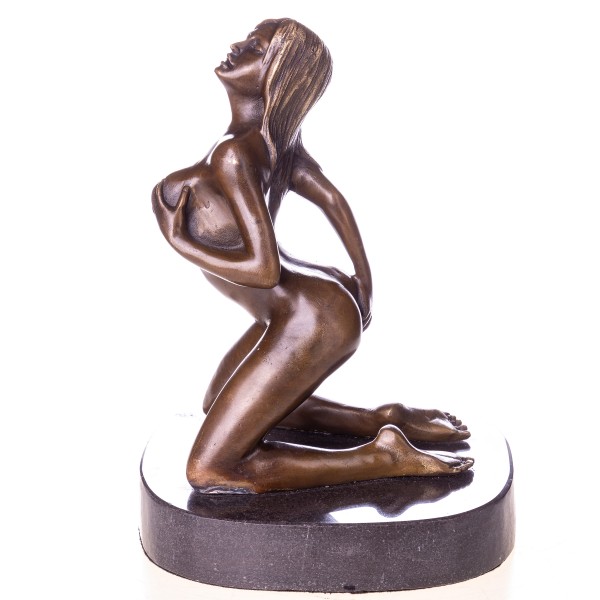 Erotische Bronzefigur weiblicher Akt YB774