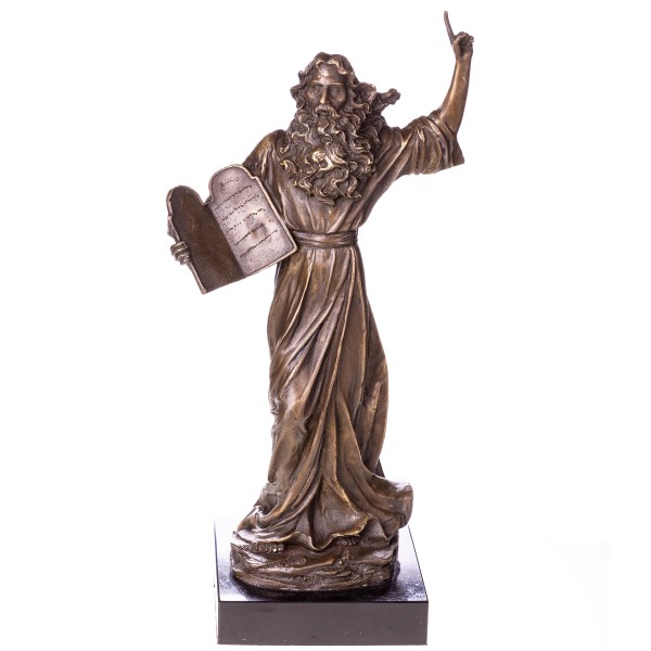 Bronzefigur Moses mit den Zehn Geboten YB746