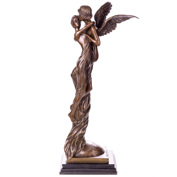 Mythologische Bronzefigur Frau mit Engel YB759