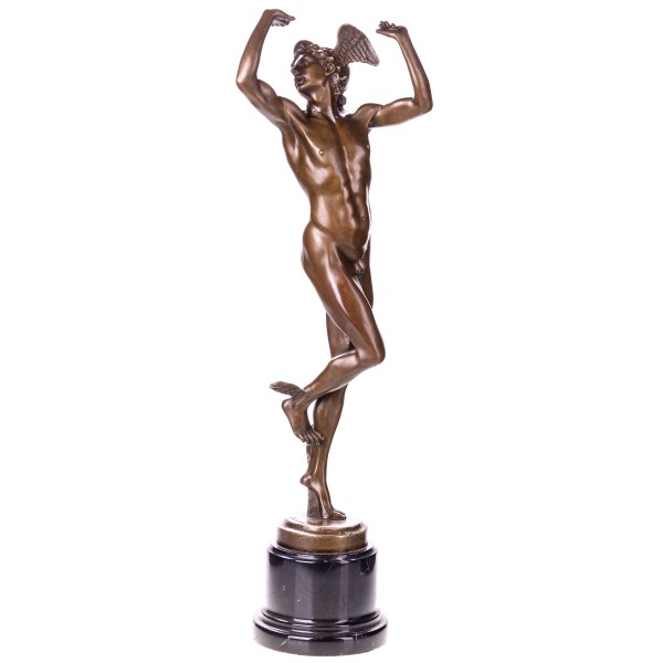 Mythologische Bronzefigur Hermes nach B.Cellini YB763