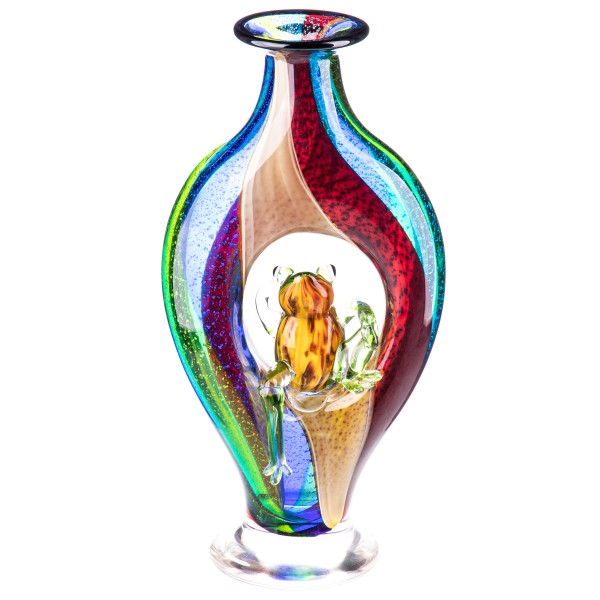 Murano-Stil Glas Vase mit Frosch GL1313