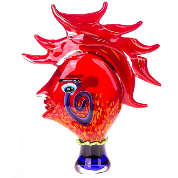 Murano-Stil Glas Skulptur Gesicht GL1423